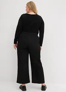 Palazzobyxa med yllelook, bonprix