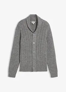 Cardigan med ribbstickat mösnter, bonprix