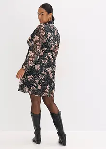 Mönstrad chiffongklänning, bonprix