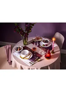 Tygservetter i ekologisk bomull med glansig bård (2-pack), bonprix