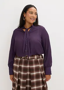 Chiffongblus med avtagbart knytband, bonprix