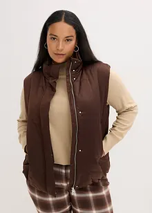 Quiltad väst med mjuk glans, bonprix