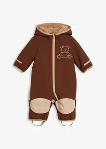 Overall i softshell med teddyfleece och huva, bonprix