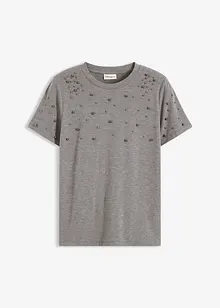 T-shirt med pärlapplikation, bonprix