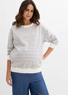 Mammasweatshirt med amningsfunktion  av ekologisk bomull, bonprix