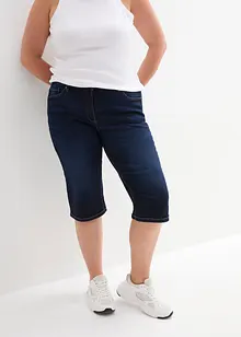 Jeansbermudas Mid Waist, med bekväm midja, bonprix