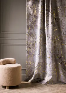 Mörkläggande gardinlängd med glänsande mönster (1-pack), bonprix