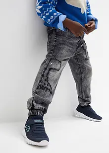 Dra på-jeans med jerseyfoder, Regular Fit, bonprix