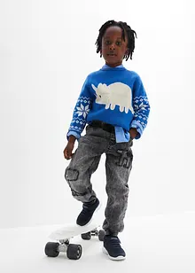 Dra på-jeans med jerseyfoder, Regular Fit, bonprix