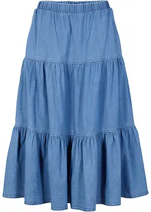 Jeanskjol med våder, bonprix