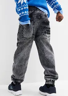Dra på-jeans med jerseyfoder, Regular Fit, bonprix