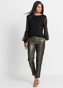 Långärmad topp av viskosmix, bonprix