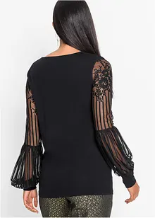 Långärmad topp av viskosmix, bonprix