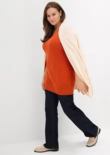 Lång baströja med V-ringning, bonprix