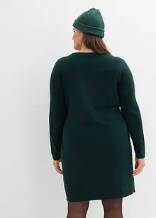 Stickad klänning med avslappnad passform, bonprix