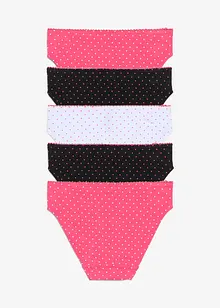 Trosa med mjuk bomull och satinrosett (5-pack), bonprix