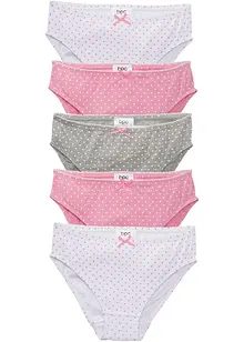 Trosa med mjuk bomull och satinrosett för barn (5-pack), bonprix