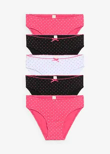 Trosa med mjuk bomull och satinrosett (5-pack), bonprix