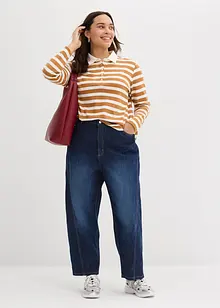 Pikétröja med kort ärm av tjock ekologisk bomull, bonprix