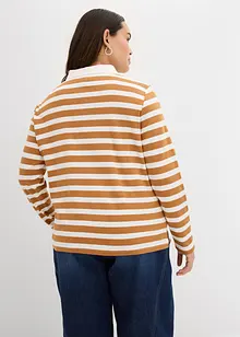 Pikétröja med kort ärm av tjock ekologisk bomull, bonprix