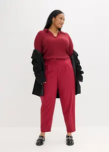 Finstickad tröja med klädsam krage, bonprix