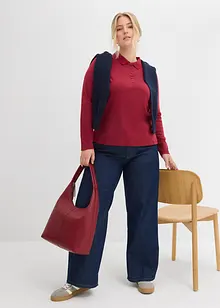 Pikétröja av tjock ekologisk bomull, bonprix