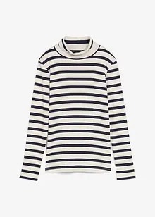 Ribbstickad topp av ren bomull, bonprix