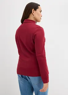 Ribbstickad topp av ren bomull, bonprix