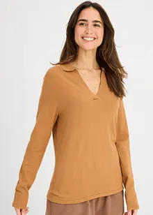 Pikétröja av fintrådig viskos, bonprix