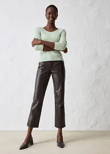 Finstickad tröja av merinoull, bonprix