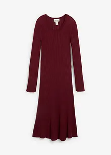 Stickad klänning i merinoull, bonprix