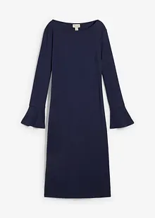 Trikåklänning av ren bomull, bonprix