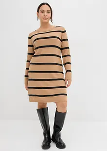 Stickad klänning i figurnära modell, bonprix