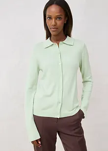 Finstickad kofta av mjuk yllemix, bonprix