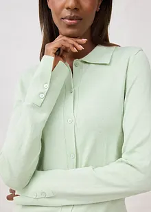 Finstickad kofta av mjuk yllemix, bonprix