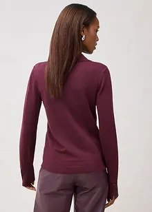 Finstickad kofta av mjuk yllemix, bonprix