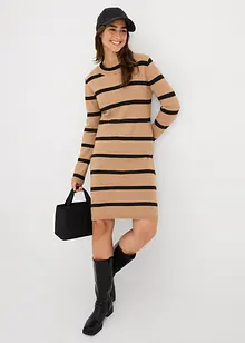 Stickad klänning i figurnära modell, bonprix