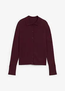 Finstickad kofta av mjuk yllemix, bonprix