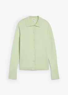 Finstickad kofta av mjuk yllemix, bonprix