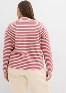 Långärmad topp i tjockt bomullsmaterial, bonprix
