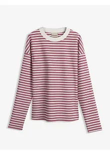 Långärmad topp i tjockt bomullsmaterial, bonprix