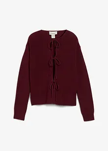 Cardigan med knytband, bonprix