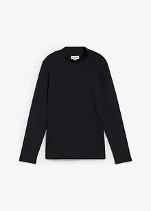 Långärmad topp med ståkrage och återvunnen polyamid, bonprix