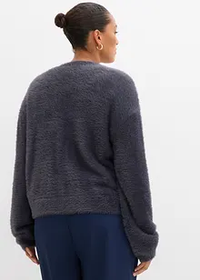 Cardigan i viskosmix av lurvigt garn, bonprix
