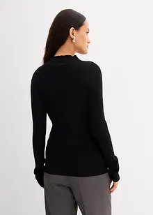 Ribbstickad topp i viskosmix, bonprix