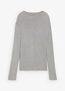 Ribbstickad topp i viskosmix, bonprix