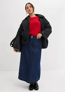 Mellanlång jeanskjol, bonprix