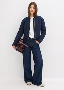 Blusjacka i mjuk materialmix, bonprix