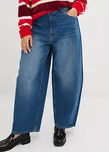 Barrel Jeans High Waist, cropped, bonprix
