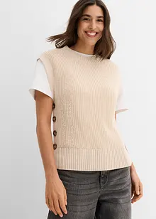 Stickad slipover, bonprix